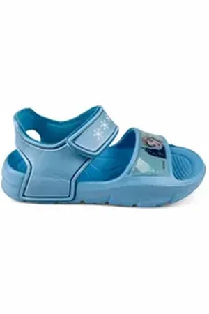 Disney Frozen Anna Sandale (2-tlg) Mädchen Strandschuhe mit Klettverschluss Gr. 22 - 33 blau 30-31 EU