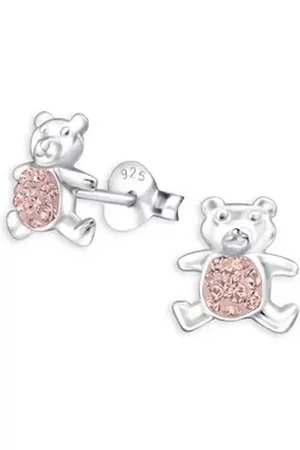 Monkimau Ohrring-Set Teddy Bären Kinder Ohrringe aus 925 Silber, Hypoallergen