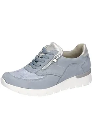Waldläufer Waldläufer K-RAMONA-Soft Schnürschuh, Freizeitschuh, Halbschuh mit Orthotritt-Ausrüstung, K-Weite blau|silberfarben 38,5 EU