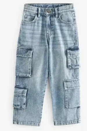 Next Cargojeans Jeans mit mehrfachen Cargotaschen aus Baumwolle (1-tlg) blau 164 (14 J.)