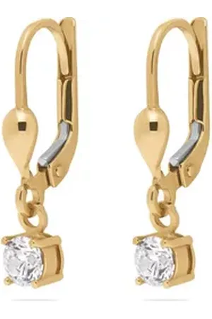 FAVS Paar Ohrhänger Damen-Ohrhänger 375er Gelbgold 2 Zirkonia gelb