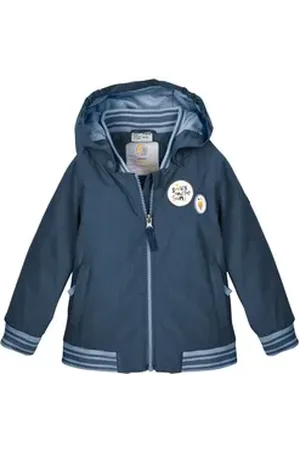 Killtec First instinct by Funktionsjacke FIOS 9 MNS JCKT Wasserdichte Sommerjacke mit Karomuster, Kinnschutz und Namensetikett blau 98/104