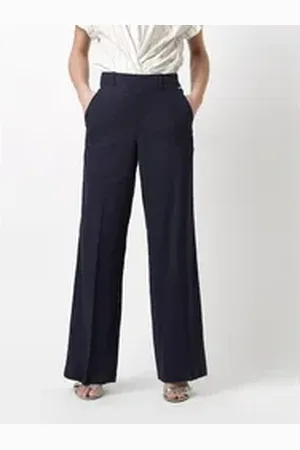 Rosner Culotte Mara_348 aus fließendem Leinen blau 44L32