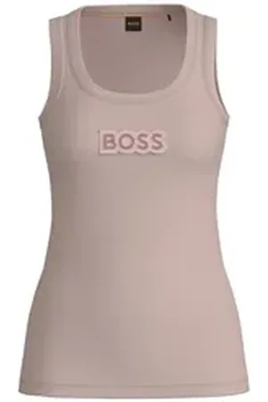 HUGO BOSS ORANGE Trägertop C_Ematite2_stonebadg (1-tlg) rosa|rot XL