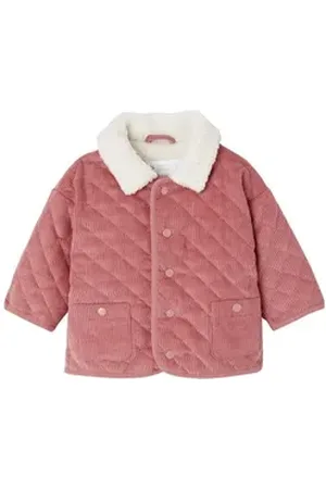 Vertbaudet Blouson Baby Cord-Steppjacke mit Teddyfleece-Futter rosa 92/98