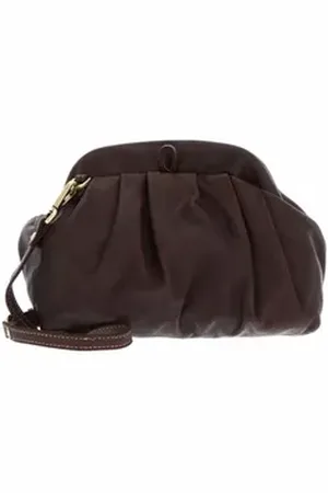 Caterina Lucchi Clutch Violante Pochette, aus echtem Rindsleder braun