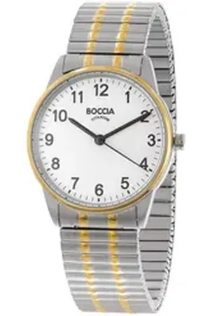 Boccia Titanium Boccia Quarzuhr Titan mit Zugband Zweifarbig weiß