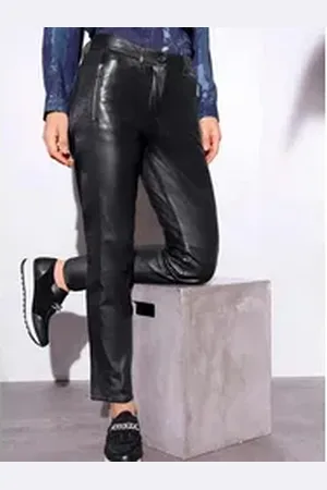 CRÉATION L Lederhose CRÉATION L PREMIUM Damen Lammnappa-Lederhose, schwarz schwarz 23 (46)