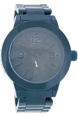 Oozoo Quarzuhr Damen Armbanduhr blau Analog, (Analoguhr), Damenuhr rund, groß (ca. 45mm) Kunststoffarmband, Fashion-Style blau