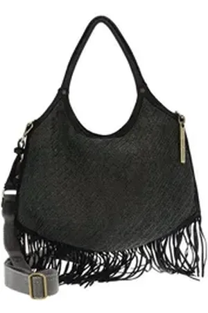Caterina Lucchi Schultertasche Agata Pentagon Shopping Bag, aus echtem Kalbsleder schwarz