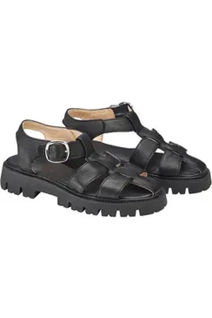 hessnatur Fisherman Style aus chromfrei gegerbtem Leder Sandale schwarz 40 EU