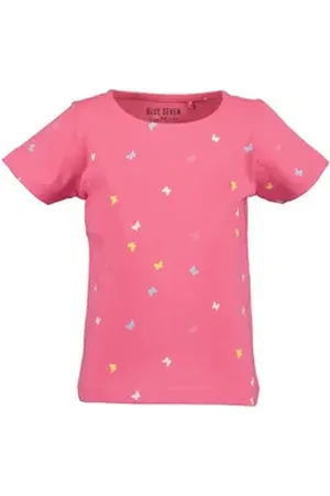 Blue Seven T-Shirt Mädchen T-Shirt Schmetterlinge rosa (1-tlg) rosa 110