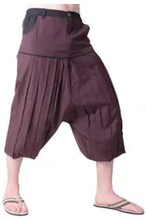 Kunst und Magie Haremshose Sommerhose im Mittelalter Design - Unisex Haremshose braun L
