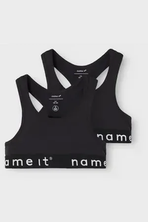 NAME IT Bustier (2-tlg) Plain/ohne Details schwarz 122/128