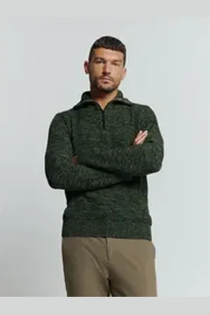 No Excess Rollkragenpullover Hochgeschlossener Pullover grün S