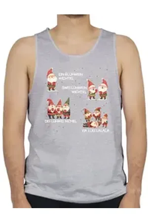 Shirtracer Tanktop Ein Glühwein Swei Glühwein, Wichtel, Ein Glühwein Zwei Glühwein, We Weihnachten grau 3XL