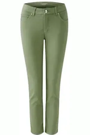 Oui Bequeme Jeans grün 38