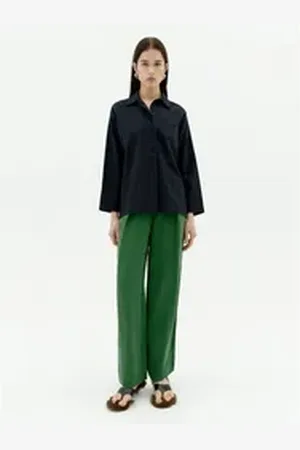 Thinking Mu Bundfaltenhose Dill Cirila Pants grün 40