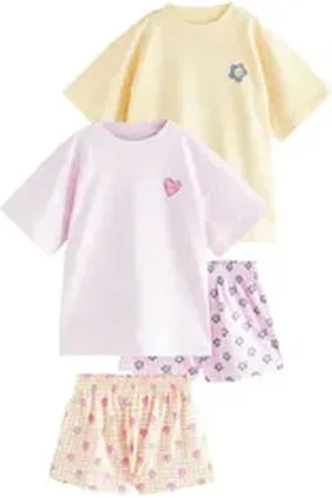 Next Pyjama 2er-Pack kurze Schlafanzüge aus 100 % Baumwolle (4 tlg) weiß 164 (14 J.)