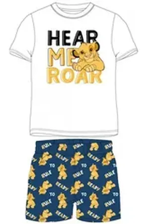 Disney Pyjama Kurzer König der Löwen Pyjama „Hear Me Roar“, 100% Baumwolle, 98–128 (Set, 2 tlg) weiß 110