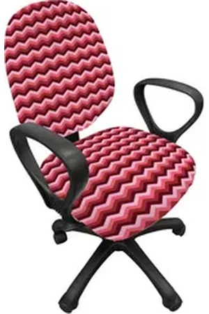 Abakuhaus Bürostuhlhusse dekorative Schutzhülle aus Stretchgewebe, Rosa Modernes weibliches Zigzag