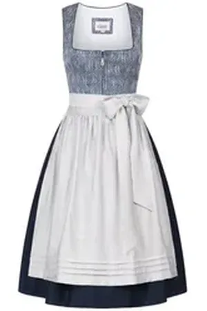Nübler Trachtenkleid Mididirndl Frauke in Blau von blau 48