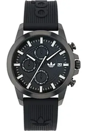 adidas Originals Chronograph EXPRESSION TWO CHRONO AOFH245212I, Quarzuhr, Armbanduhr, Herrenuhr, Damenuhr, unisex, Silikonarmband schwarz