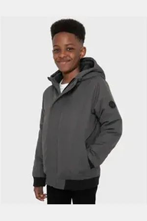 Threadboys Outdoorjacke THBKeswick (1-St) mit großer Kapuze grau 5-6