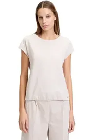 Betty & Co Betty&Co Kurzarmshirt Casual-Shirt mit Gummizug (1-tlg) Material weiß S