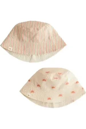 Next Erstlingsmütze Anglerhüte für Babys, 2er-Pack (2-St) beige Kopfumfang: 40 cm.