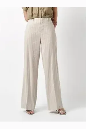 Rosner Culotte Mara_348 mit feinen Streifen beige 38L32