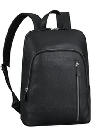 STILORD Cityrucksack "Taron" Echt Lederrucksack mit Laptop-Fach 13.3 Zoll für Damen Herren schwarz