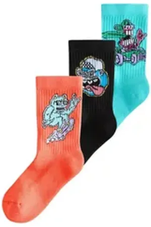 Next Sportsocken Gerippte Socken mit Randstreifen, 3er-Pack (3-Paar) orange|schwarz 16-17 (GB: 0-2.5)
