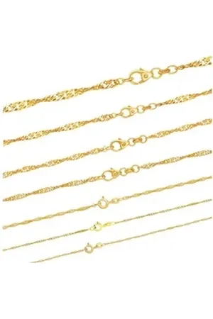 HOPLO Goldkette Goldkette Singapurkette Länge 19cm - Breite 2,4mm - 585-14 Karat Gold, Made in Germany goldfarben 19 cm Damen Armkette | 2.4 mm