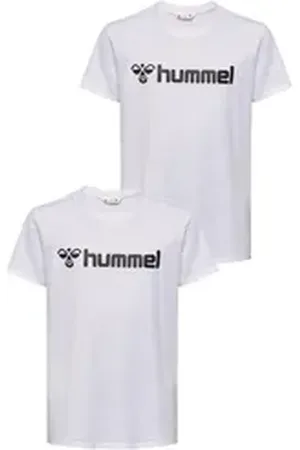 Hummel T-Shirt 2er-SET T-Shirt mit Logo Print aus Bio-Baumwolle (2-tlg) hmlGO 2.0 LOGO T-SHIRT S/S KIDS blau 116