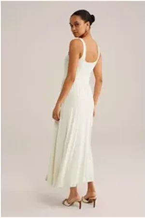 WE Fashion Maxikleid beige M