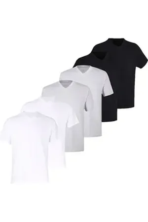 Götzburg T-Shirt California (Set) mit V-Ausschnitt, kurzarm, Premium-Qualität im 6er Pack grau|schwarz 4XL