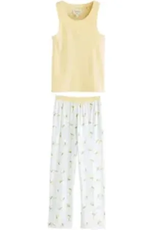 Next Pyjama Pyjama mit geripptem Trägertop (2 tlg) gelb 48 (GB: 20)