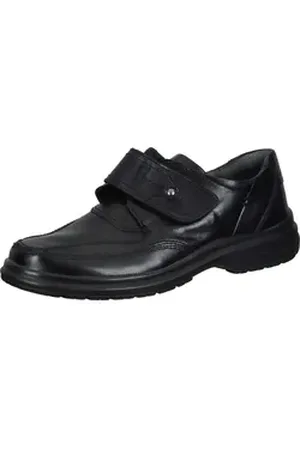 Comfortabel Slipper Klettschuh aus echtem Leder schwarz 40 EU
