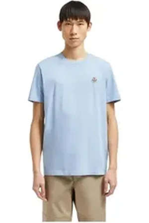 Moncler Print-Shirt Cotton T-Shirt Hellblau blau|bunt L