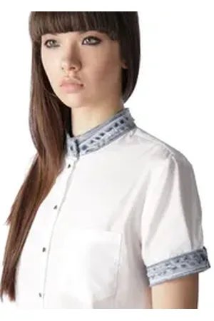 Diesel Kurzarmbluse C-LEVI-A CAMICIA weiß XL