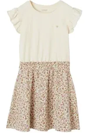 Vertbaudet Minikleid Mädchen 2-in-1-Kleid 1er-Pack weiß 92/98