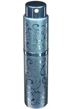 Fantasia Beauty Parfümzerstäuber Taschenzerstäuber, Aluminium, Blau, für 8 ml (1 St), Aluminium, Glaseinsatz, eindrehbarer Zerstäuberkopf, für 8 ml