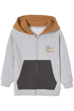 Vertbaudet Sweatjacke Jungen Sport-Kapuzenjacke grau 110