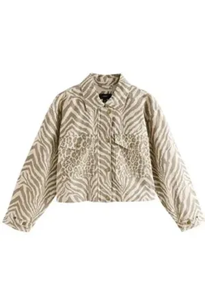 Next Kurzjacke Verkürzte Jacke mit Print aus 100 % Baumwolle (1-St) bunt XL