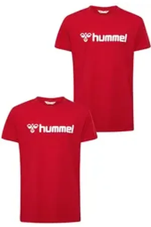 Hummel T-Shirt 2er-SET T-Shirt mit Logo Print aus Bio-Baumwolle (2-tlg) hmlGO 2.0 LOGO T-SHIRT S/S KIDS blau|rot 164