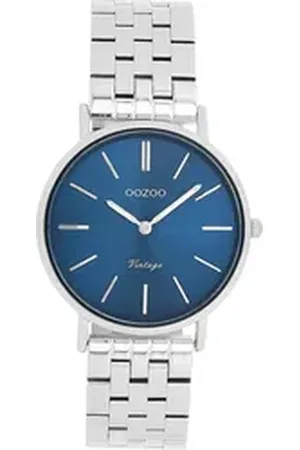Oozoo Quarzuhr Damen Armbanduhr Vintage, (Analoguhr), Damenuhr rund, mittel (ca. 32mm) Metallarmband, Elegant-Style silberfarben