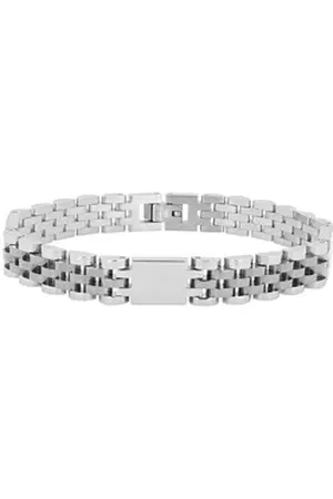 Akzent Armband Jareth Edelstahl, Gravurelemente, 21 cm (Einzeln) silberfarben