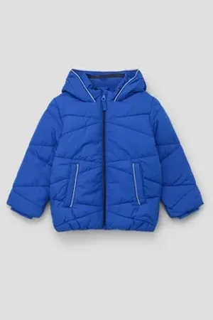 QS by s.Oliver Outdoorjacke Steppjacke mit Print-Detail blau 92