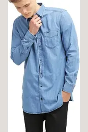 Diesel Langarmhemd Stark CAMICIA Herren Hemd Jeanshemd blau L